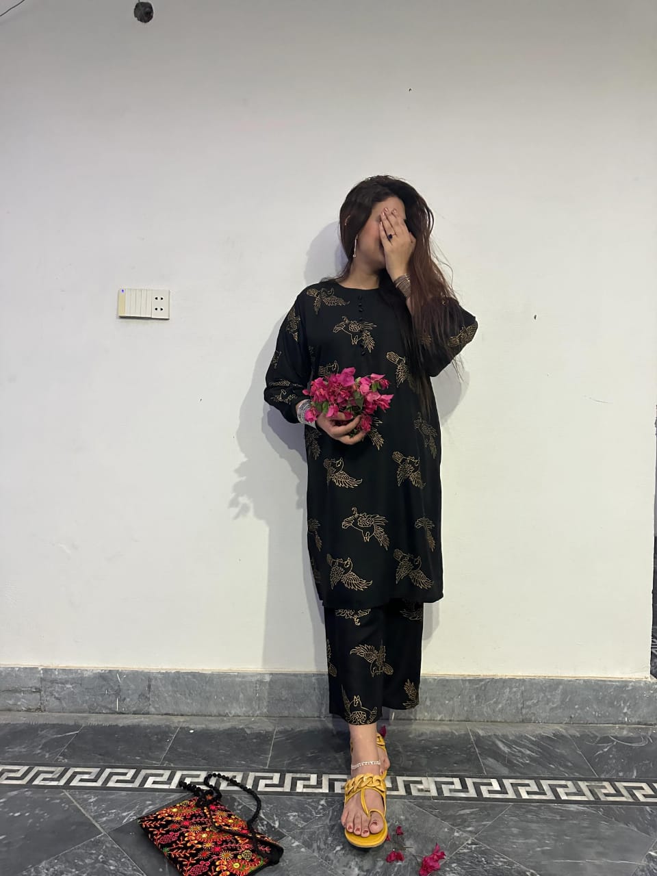 Premium Linen 2-Piece Suit | Block Print Design | Libaas e Resham