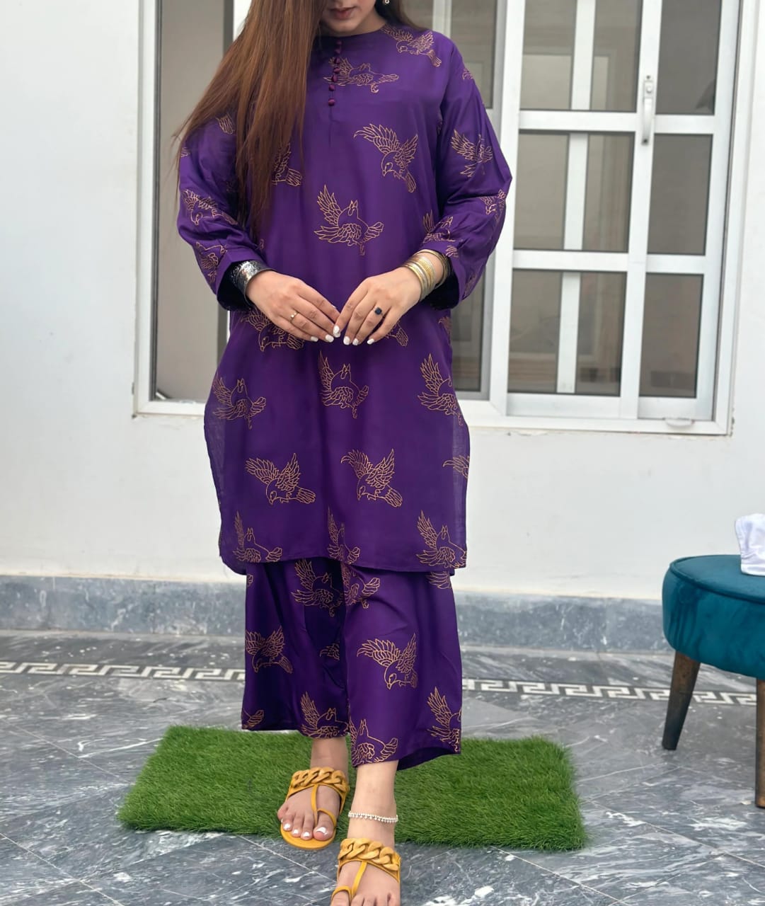 Premium Linen 2-Piece Suit | Block Print Design | Libaas e Resham