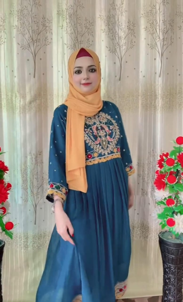 Elegant Zinc Embroidered Anarkali Dress with Dupatta – Festive & Party Wear