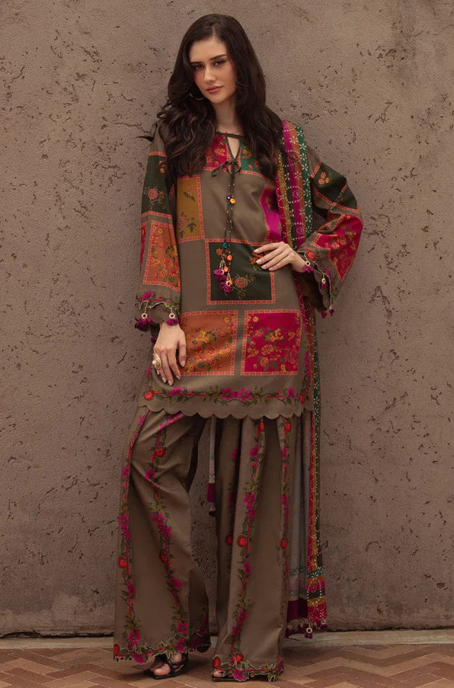 Luxury Embroidered 3-Piece Suit – shamoz silk Collection | Hina Collection