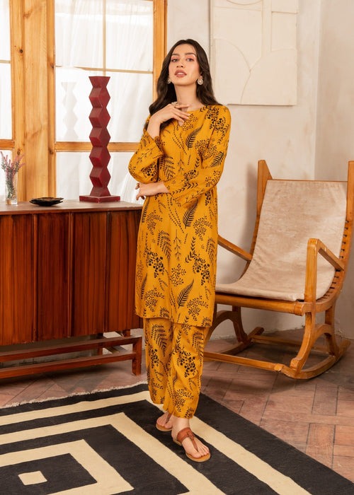 Block Print Linen 2PC Suit for Women | Available in Medium & Large