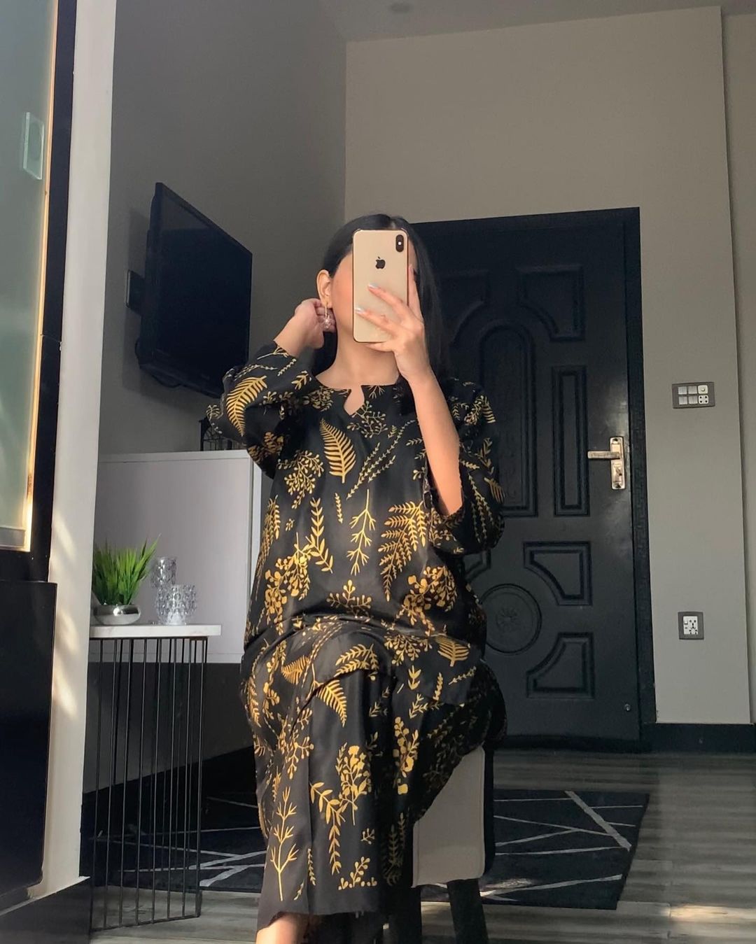 Block Print Linen 2PC Suit for Women | Available in Medium & Large