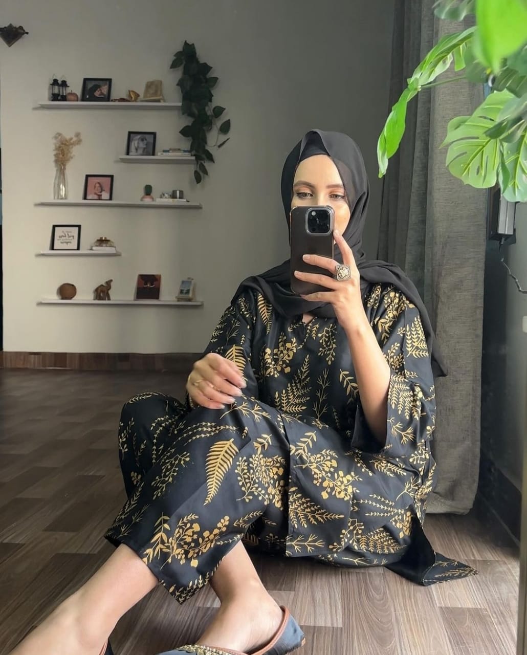 Block Print Linen 2PC Suit for Women | Available in Medium & Large